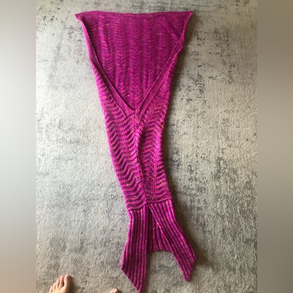 Crochet mermaid tail blanket